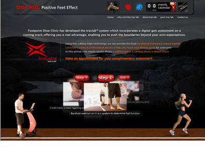 Branding inc website for Footpoint and TracLab